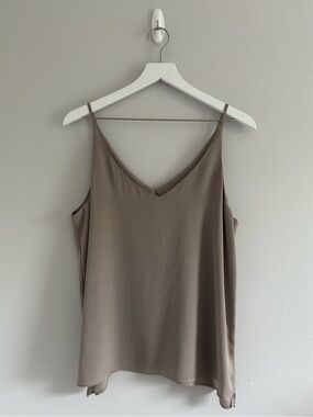 Stella Luce Gray/Tan Tank Top Blouse Size L